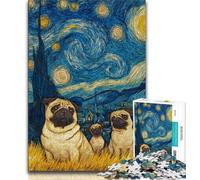 Puzzle per adulti da 1000 pezzi Storni sotto il cielo notturno, sfida difficile antistress, ogni pezzo è unico, gioco divertente e stimolante per tutta la famiglia (38x26cm)