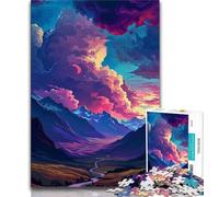 Puzzle per adulti da 1000 pezzi, strada colorata in montagna, puzzle educativo per l'apprendimento, ideale come regalo per tutta la famiglia (dimensioni 75x50cm)