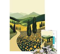 Puzzle per adulti da 1000 pezzi strada tortuosa tra le colline gioco rompicapo giocattolo avvincente per coltivare la pazienza idea regalo decorazione perfetta (dimensioni 50x75cm)