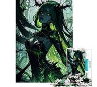 Puzzle per adulti da 1000 pezzi: Strega della foresta con spine e capelli verdi Puzzle per ragazzi gioco per famiglie divertente e spiritoso ideale come regalo di compleanno o per occasioni speciali