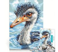 Puzzle per adulti da 1000 pezzi struzzo nell'acqua arte digitale giochi educativi taglio di precisione collezione d'artista belle arti 50x75cm