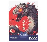 Puzzle Per Adulti Da 1000 Pezzi Stylized Snake with Japanese Text Puzzle Per Adulti Giochi Divertenti Ma Divertenti E Umoristici Sfida Da Completare 52x38cm/1000pcs