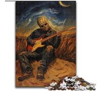 Puzzle per adulti da 1000 pezzi "Suonare la chitarra sotto le stelle", sfida difficile antistress, ogni pezzo è unico, gioco divertente per tutta la famiglia, 50x75cm