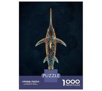 Puzzle Per Adulti Da 1000 Pezzi Swordfish Abstract Art on Dark Background Puzzle Per Adulti Giochi Per Famiglie Vacanza A Casa Passatempo Gioco Stimolante Regali 38x26cm/1000pcs