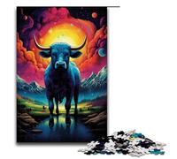 Puzzle per adulti da 1000 pezzi Symphony Cow Family Fun con poster abbinato e foglio di quiz 75x50 cm