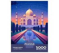 Puzzle Per Adulti Da 1000 Pezzi Taj Mahal Night View Puzzle Giochi Rilassanti Sfida Difficile Riduzione Dello Stress Regali 52x38cm/1000pcs