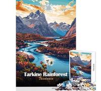 Puzzle per adulti da 1000 pezzi Tarkine Foresta pluviale della Tasmania Gioco impossibile Sfida difficile Giocattolo educativo per migliorare l'amore tra le coppie (26x38cm)