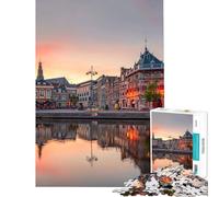 Puzzle per adulti da 1000 pezzi tema Amsterdam viaggio arte stimola la mente un'opera d'arte gioco rilassante per ragazzi dai 14 anni in su 50x75cm