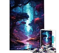 Puzzle per adulti da 1000 pezzi tema anime foresta oscura e fiume gioco educativo e stimolante per tutta la famiglia ideale come regalo di compleanno (dimensioni 38x52cm)