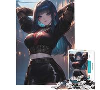 Puzzle per adulti da 1000 pezzi tema Assassino Nero giocattoli educativi giochi per famiglie sfida impegnativa regali per Babbo Natale segreto (dimensioni 75x50cm)