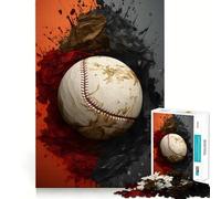 Puzzle per adulti da 1000 pezzi,tema baseball,moderno,compatto,gioco di logica,gioco facile,decorazione natalizia da parete (50x75cm)