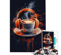 Puzzle per adulti da 1000 pezzi tema Cappuccino Vibes con ritmo gioco educativo e stimolante ideale per il relax e il miglioramento della memoria perfetto come regalo di compleanno (38x52cm)