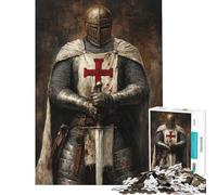 Puzzle per adulti da 1000 pezzi tema Cavaliere Medievale Vigilanza Gioco Rilassante Sfida per l'Intelligenza e la Mente Giocattolo Coinvolgente Ottimo Regalo per Tutta la Famiglia (dimensioni 75x50cm)