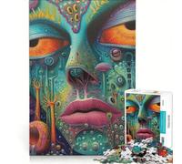 Puzzle per adulti da 1000 pezzi tema consapevolezza di sé psichedelico gioco per famiglie decorazione da parete con pezzi a incastro di forma casuale 50x75cm
