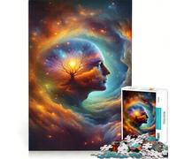 Puzzle per adulti da 1000 pezzi, tema "Coscienza Cosmica, Paesaggio Celeste", un'opera d'arte educativa, stimolante e impegnativa, ideale per rafforzare l'amore di coppia 50x75cm