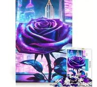 Puzzle per adulti da 1000 pezzi, tema Cyberpunk Rose, gioco impossibile, migliora la memoria, con pezzi a incastro di forma casuale 50x75cm
