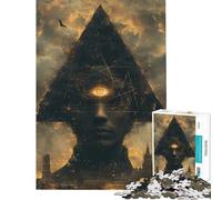 Puzzle per adulti da 1000 pezzi tema fantasy Illuminati gioco per famiglie regalo per donne stimolante da completare (dimensioni 38x52cm)
