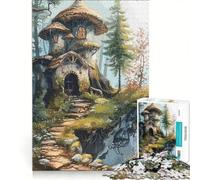 Puzzle per adulti da 1000 pezzi, tema Forest House Magic, gioco rilassante, migliora la memoria, compleanno e Natale 50x75cm