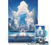 Puzzle per adulti da 1000 pezzi,tema "Giornata Blu",con intagli precisi,divertente per risolvere problemi,ideale per momenti di relax,perfetto come decorazione natalizia da appendere al muro 50x75cm