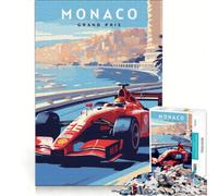 Puzzle per adulti da 1000 pezzi, tema Gran Premio di Monaco, ideale per viaggi, relax, decorazione per la casa, compleanni e regali unici 38x26cm