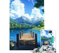 Puzzle per adulti da 1000 pezzi tema "Il Molo" difficile e stimolante con elementi di analisi e logica ideale come decorazione da parete Adatto a partire dai 14 anni (38x26cm)