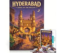Puzzle per adulti da 1000 pezzi, tema India, viaggi, relax, divertimento a casa, per rafforzare l'amore tra le coppie 38x52cm