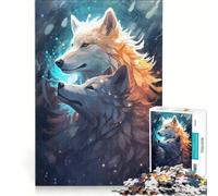Puzzle per adulti da 1000 pezzi, tema Lupi Oscuri Cosmici, gioco educativo, decorazione per la casa, per rafforzare l'amore tra le coppie 38x26cm