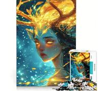 Puzzle per adulti da 1000 pezzi tema magico luce druido fantasy gioco educativo decorazione per la casa ideale come regalo 38x26cm