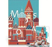 Puzzle per adulti da 1000 pezzi tema Mosca Russia viaggio gioco pratico impegnativo da completare collezione d'artista belle arti 50x75cm