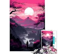 Puzzle per adulti da 1000 pezzi tema natura zen giapponese pixel art giochi per famiglie sfida per l'intelligenza giocattoli che creano dipendenza ottimi regali un'opera d'arte (dimensioni 75x50cm)