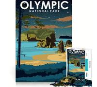 Puzzle per adulti da 1000 pezzi,tema Parco Nazionale Olimpico,taglio liscio,gioco creativo per la mente,divertimento per il tempo libero,regalo di Natale rilassante (38x52cm)