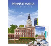 Puzzle per adulti da 1000 pezzi tema Pennsylvania viaggi arte giochi per famiglie sfida di intelligenza giocattolo avvincente regalo divertente decorazione per la casa (dimensioni 50x75cm)