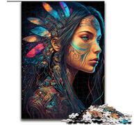 Puzzle per adulti da 1000 pezzi, tema principessa nativa americana, dimensioni 26x38cm, decorazione colorata per la casa e gioco interattivo per famiglie