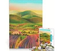 Puzzle per adulti da 1000 pezzi tema Provenza gioco fai-da-te interazione genitore-figlio compleanno e Natale 38x26cm