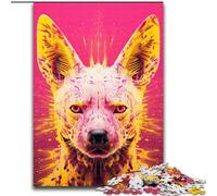 Puzzle per adulti da 1000 pezzi, tema psichedelico: la iena Attività per rafforzare i legami familiari feste e compleanni (dimensioni: 26x38cm)