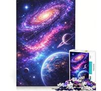 Puzzle per adulti da 1000 pezzi tema spazio e sistema solare antistress taglio di precisione collezione per artisti belle arti 38x26cm