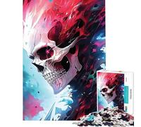 Puzzle per adulti da 1000 pezzi tema Teschio della Morte Oscura gioco pratico sfida per l'intelligenza giocattolo avvincente regalo di compleanno per donne (dimensioni 75x50cm)