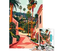 Puzzle per adulti da 1000 pezzi tema Vaporwave Beverly Hills gioco interattivo gioco intellettuale regalo per donne e uomini antistress (dimensioni 38x26cm)