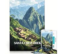Puzzle per adulti da 1000 pezzi,tema viaggio a Santa Cruz,Perù,con immagini di viaggio,tagli lisci,arte creativa,gioco per la mente,divertimento per il tempo libero,regalo di Natale rilassante 50x75cm