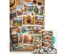 Puzzle per adulti da 1000 pezzi, tema viaggio, collage estetico, giocattolo educativo, ideale per passare il tempo durante le vacanze, regalo per amici e familiari 38x52cm