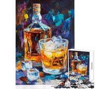 Puzzle per adulti da 1000 pezzi tema Whiskey Elegance gioco fai-da-te per adulti gara di velocità manuale interazione genitore-figlio (dimensioni 38x52cm)