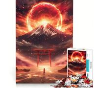 Puzzle per adulti da 1000 pezzi "Tempesta di fuoco nel deserto giapponese", gioco educativo, difficile e stimolante, regalo di Natale o compleanno 38x52cm