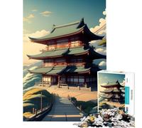 Puzzle per adulti da 1000 pezzi Tempio sulla collina giocattoli giochi educativi giochi per famiglie sfida impegnativa regali per Babbo Natale segreto (dimensioni 75x50cm)