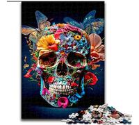 Puzzle per adulti da 1000 pezzi, teschio, elefante, giocattolo, gioco intellettuale, regalo di compleanno, regali, arte murale per età 14+ (dimensioni 26x38cm)