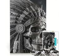 Puzzle per adulti da 1000 pezzi: teschio steampunk con copricapo giocattolo educativo difficile e stimolante per rafforzare l'amore tra le coppie 50x75cm