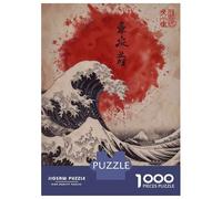 Puzzle Per Adulti Da 1000 Pezzi The Great Wave Vintage Puzzle Per Adulti Giochi Divertenti Difficile Difficile Compleanno E Regali Unici 70x50cm/1000pcs