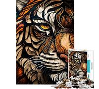 Puzzle per adulti da 1000 pezzi "The Kings Glare Cat Glass" per compleanno Natale Gioco educativo di analisi e logica per ragazzi dai 14 anni in su (38x52cm)