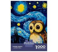 Puzzle Per Adulti Da 1000 Pezzi The Starry Night Owl Puzzle Per Adulti Gioco Pratico Assemblaggio Del Modello Difficile Da Completare 70x50cm/1000pcs
