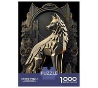 Puzzle Per Adulti Da 1000 Pezzi Throne Of The Golden Wolf Puzzle Giochi Rilassanti Sfida Difficile Regali Unici Per Compleanno E Natale 52x38cm/1000pcs