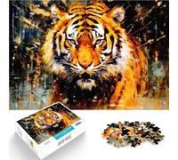 Puzzle per adulti da 1000 pezzi Tigre Fatto di cartone per e da 14 anni in su giochi divertenti per famiglie Regali difficili per donne e uomini misurare:26x38cm/10.24 x 14.96pollice